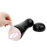 Male Masturbation Cup Vagina Realistic Oral Vibrator TPR & ABS Strong Sucking for Men
