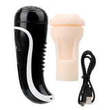 Male Masturbation Cup Vagina Realistic Oral Vibrator TPR & ABS Strong Sucking for Men