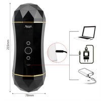 for Man Artificial Vagina Male Masturbation Cup Sucking Oral Sex Dual Hole Vibration Real Pussy Vibrator