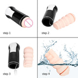 Male Masturbation Cup Vibrator Simulation Artificial Vagina Vibration Masturbating Sex Machines for Man