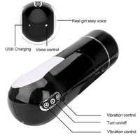 Male Masturbation Cup Vibrator Simulation Artificial Vagina Vibration Masturbating Sex Machines for Man
