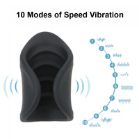 10 Mode Artificial Vagina Vibrator Silicone for Men Male Masturbator Cup