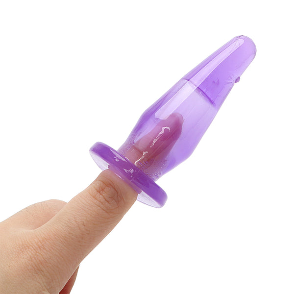 5 Pieces/Set Finger Vibrator Anal Plug Anal Dildo for Men Women Prostate Massager Purple