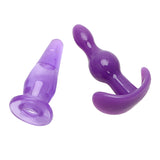 5 Pieces/Set Finger Vibrator Anal Plug Anal Dildo for Men Women Prostate Massager Purple