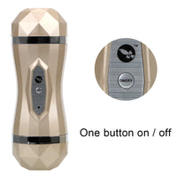 Real Vagina for Men Male Masturbator Vibrator Voice Interaction for Adult Deep Throat Pussy Mouth Masturbation Cup