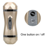 Real Vagina for Men Male Masturbator Vibrator Voice Interaction for Adult Deep Throat Pussy Mouth Masturbation Cup