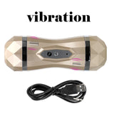 Real Vagina for Men Male Masturbator Vibrator Voice Interaction for Adult Deep Throat Pussy Mouth Masturbation Cup
