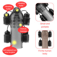 Delay Lasting Trainer Glans Vibrator for Man 12 Speed With 2 Caps for Men Penis Massager Male Masturbator Adult Sex Toy