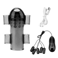 Delay Lasting Trainer Glans Vibrator for Man 12 Speed With 2 Caps for Men Penis Massager Male Masturbator Adult Sex Toy