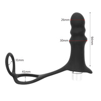 4 Frequencies Anal Plug Vibrator Penis Ring Butt Plug G-Spot Stimulator Prostate Massager for Men Masturbation