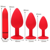 Toys Bullet Vibrator for Men Women Anal Plug Prostate Massager Crystal Jewelry 4Pcs Butt Plug Multispeed
