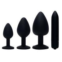 Toys Bullet Vibrator for Men Women Anal Plug Prostate Massager Crystal Jewelry 4Pcs Butt Plug Multispeed