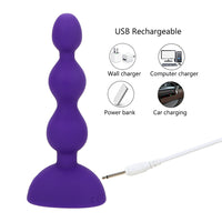 10 Speed Prostate Massager Anal Vibrator G-spot Massager for Women Vibrating Anal Beads Plug Erotic