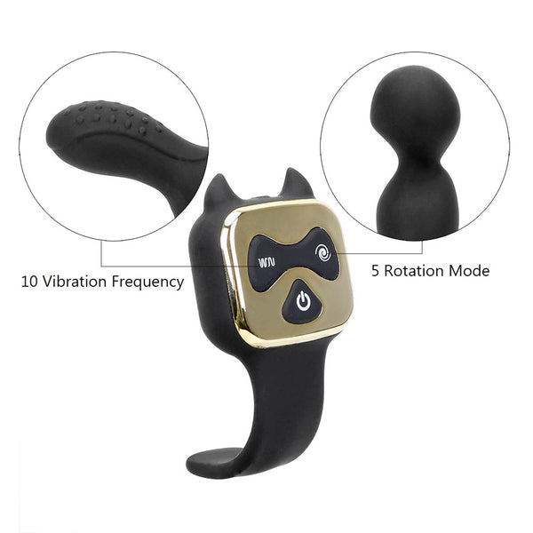 Heating Anal Plug Vibrator G-spot Butt Plug for Men Prostate Massager 10 Speed Vibrating & 5 Speed Rotating