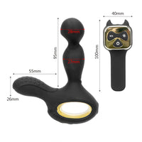 Heating Anal Plug Vibrator G-spot Butt Plug for Men Prostate Massager 10 Speed Vibrating & 5 Speed Rotating