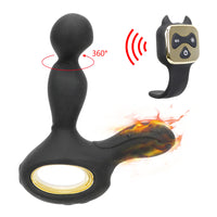 Heating Anal Plug Vibrator G-spot Butt Plug for Men Prostate Massager 10 Speed Vibrating & 5 Speed Rotating