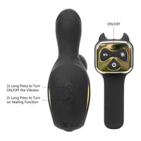 Heating Anal Plug Vibrator G-spot Butt Plug for Men Prostate Massager 10 Speed Vibrating & 5 Speed Rotating