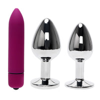 Prostate Massage for Women G Spot Stimulate Masturbation Bullet Vibrator 3PCS Butt Plug Anal Plug
