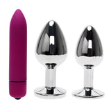 Prostate Massage for Women G Spot Stimulate Masturbation Bullet Vibrator 3PCS Butt Plug Anal Plug