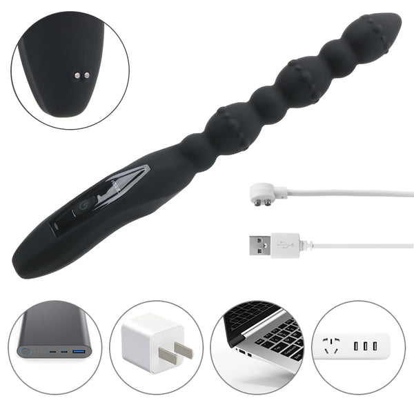 10 Speed Anal Plug Vibrator Butt Beads G Spot Stimulation for Women Erotic