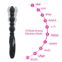 10 Speed Anal Plug Vibrator Butt Beads G Spot Stimulation for Women Erotic