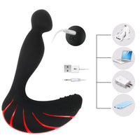 Anus Stimulation Vibrators Anal Plug Vibrator Prostate Massager 30 Modes Butt Plug for Men Women Silicone