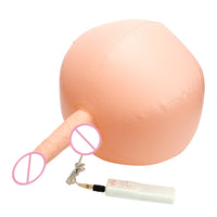 Vibrator Fake Penis Ball Sitting On Inflatable Artificial Dildo Masturbation for Women