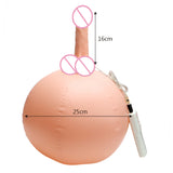 Vibrator Fake Penis Ball Sitting On Inflatable Artificial Dildo Masturbation for Women