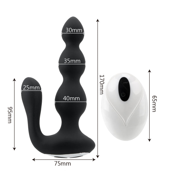 Vibrating Anal Beads for Men Male Prostate Massager Anal Vibrator Wireless Remote Control Butt Plug