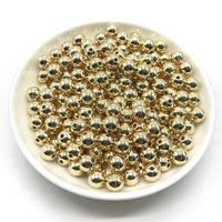 Wholesale 3 4 6 8 10 12mm 30-500pcs Gold/Gun-Metal Plated CCB Round Seed Spacer Beads For Jewelry making DIY