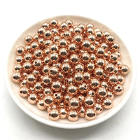 Wholesale 3 4 6 8 10 12mm 30-500pcs Gold/Gun-Metal Plated CCB Round Seed Spacer Beads For Jewelry making DIY