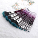 Diamond makeup brushes Set Cosmetic Blush brush Powder Foundation Brush Eye Shadow Lip Eyebrow Makeup Kit Brushes