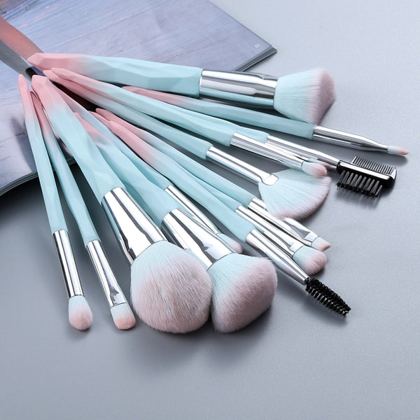 13/5 pcs Blue Makeup Brushes Set Face Eye Lip Eyeshadow Eyebrow Comb Eyelash Spoolies Foundation Powder Brush Tools Cosmetic