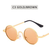 Round Sunglasses Women Retro Sun Glasses Lens Alloy Female Eyewear Frame Driver Goggles