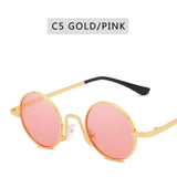 Round Sunglasses Women Retro Sun Glasses Lens Alloy Female Eyewear Frame Driver Goggles