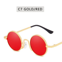 Round Sunglasses Women Retro Sun Glasses Lens Alloy Female Eyewear Frame Driver Goggles