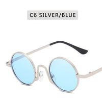 Round Sunglasses Women Retro Sun Glasses Lens Alloy Female Eyewear Frame Driver Goggles