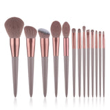 13pcs Natural Hair Makeup Brushes Set Professional Beauty Foundation Powder Blushes Eyeshadow Eyebrow Blending Brush Tools