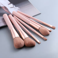 Wood Handle Face Eye Lip Pink Makeup Brushes Set Powder Eyeshadow Eyebrow Eyelash Make Up Brushes Bag Brochas Maquillaje