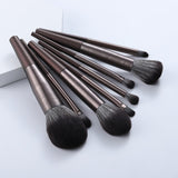 8pcs Metal Long Tube Makeup Brushes Set Lip Foundation Powder Blusher Eyeshadow Eyebrow Brush Tools Maquillaje Profesional