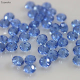 Light Blue Colors 4*6mm 50pcs Rondelle  Austria faceted Crystal Glass Beads Loose Spacer Round Beads for Jewelry Making