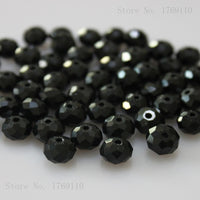 Light Blue Colors 4*6mm 50pcs Rondelle  Austria faceted Crystal Glass Beads Loose Spacer Round Beads for Jewelry Making