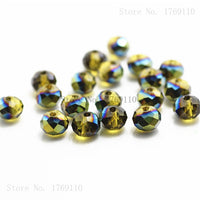 Light Blue Colors 4*6mm 50pcs Rondelle  Austria faceted Crystal Glass Beads Loose Spacer Round Beads for Jewelry Making