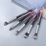 5Pcs Crystal Micro Eye Makeup Brushes Set Eyebrow Eyeshadow Concealer Powder Foundation Make Up Brush Tool Pinceau Maquiagem