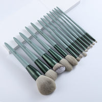 13pcs Natural Hair Makeup Brushes Set Professional for Cosmetic Foundation Powder Blush Eyeshadow Kabuki Blending Brush Tool