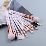 5/15Pcs Marble Makeup Brushes Set Cosmetic Powder Eyeshadow Foundation Blush Blending Beauty Make Up Brush Tool Kit Maquiagem