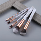 5/15Pcs Marble Makeup Brushes Set Cosmetic Powder Eyeshadow Foundation Blush Blending Beauty Make Up Brush Tool Kit Maquiagem