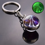 12 Zodiac Sign Luminous Keychain Gifts Keyring Buckle Taurus Gemini Cancer Leo Scorpio Constellation Key Chain Buckle Glowing