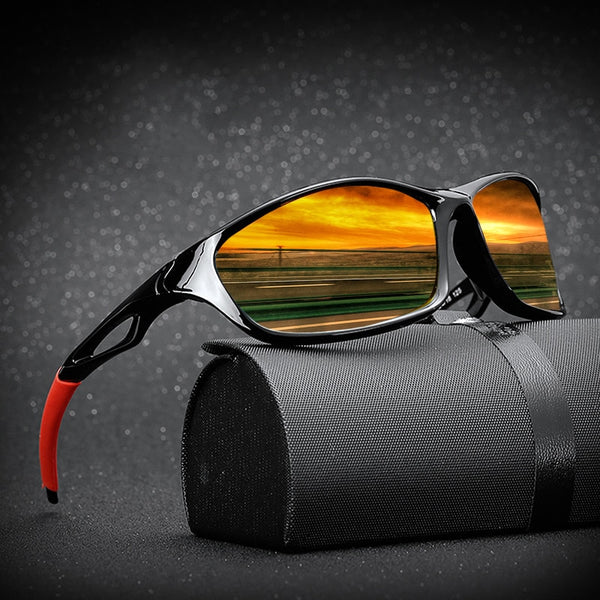 Polarized Sunglasses Men Square Sports Sun Glasses for Men Driving Fishing Black Frame Goggle UV400