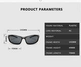 Polarized Sunglasses Men Square Sports Sun Glasses for Men Driving Fishing Black Frame Goggle UV400